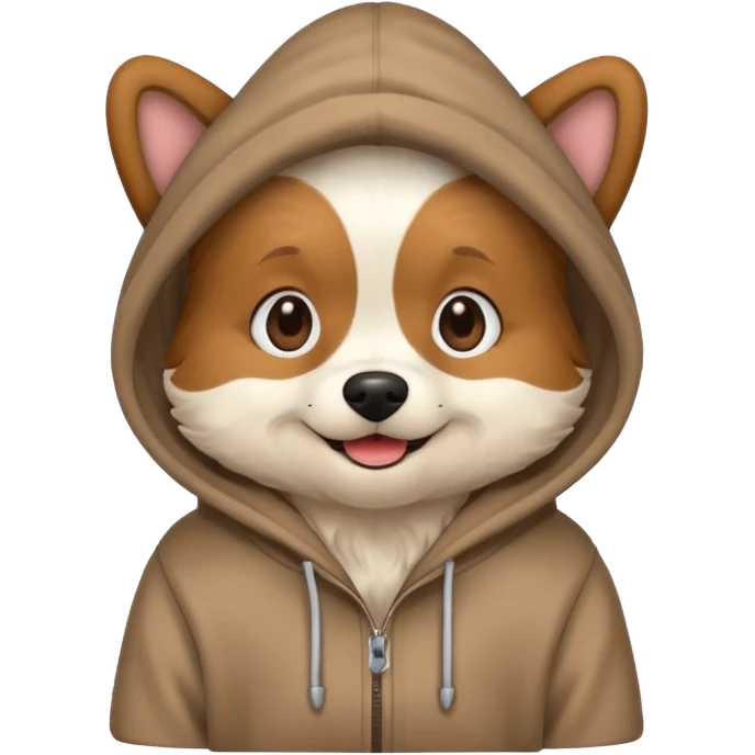 Dog wearing a hoodie  emoji