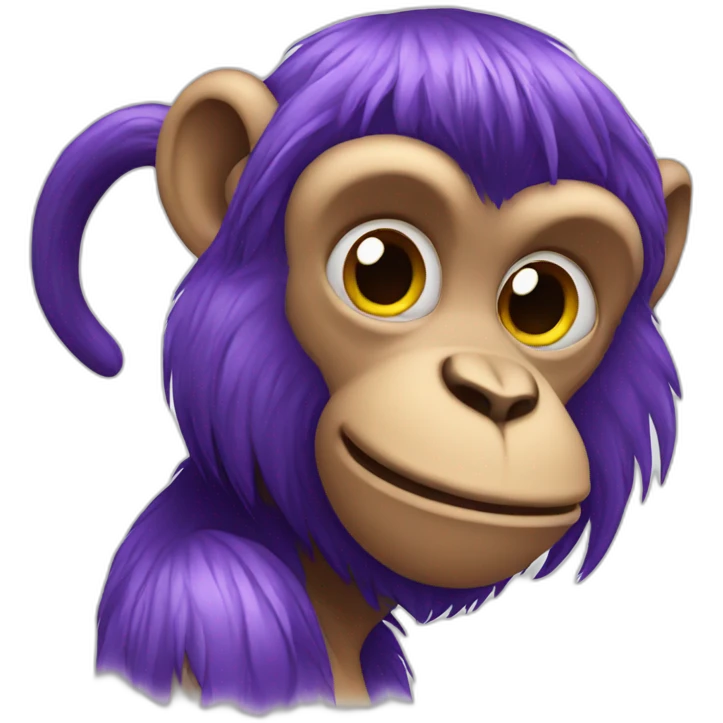 Monkey with purple hair emoji