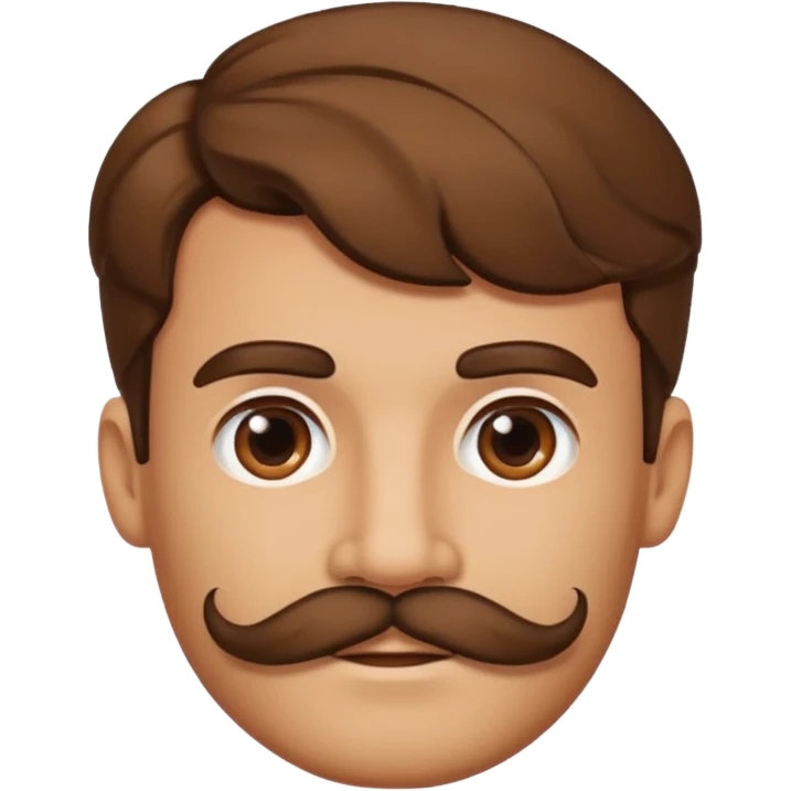 brown mustache  emoji