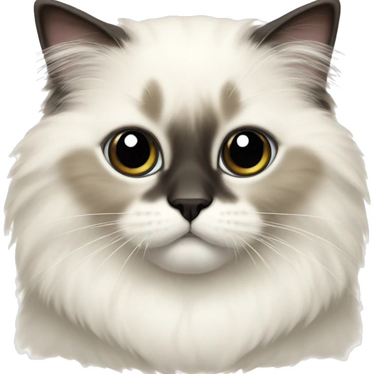 Fluffy holy birman kitten emoji