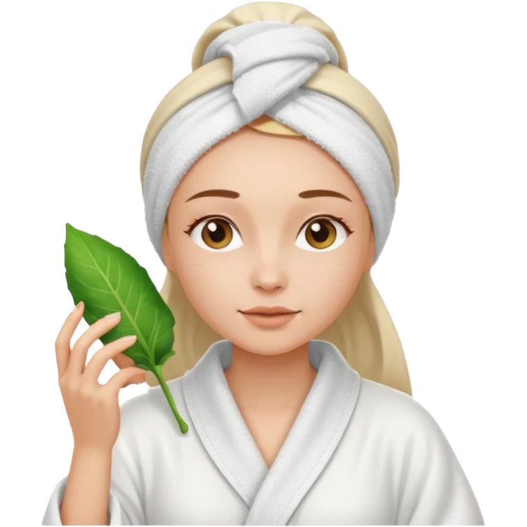 detox facial woman wearing robe emoji