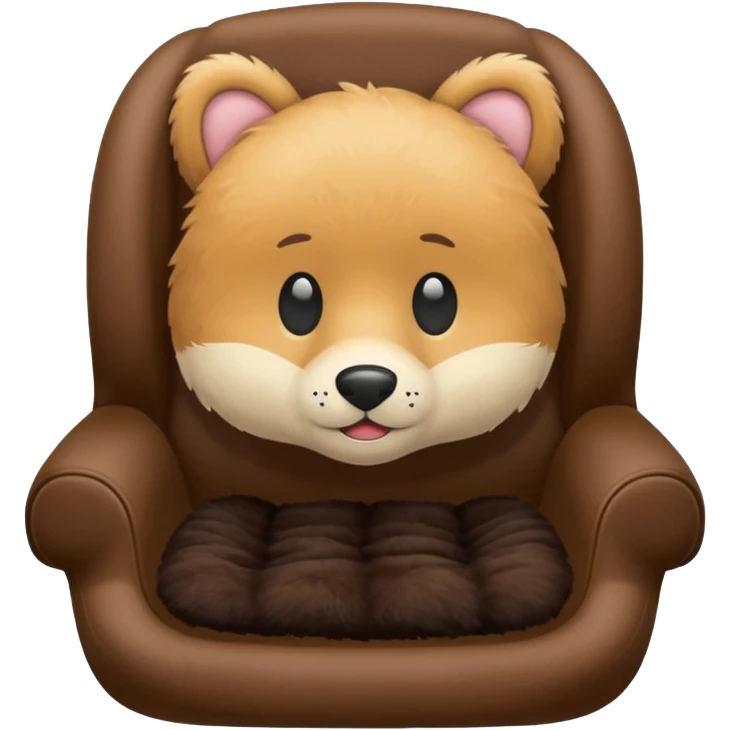 Fur covered car seat  emoji