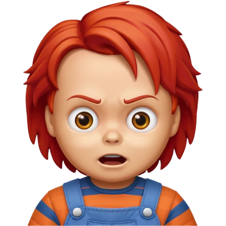 Chucky-Emoji mit überraschtem Blick emoji