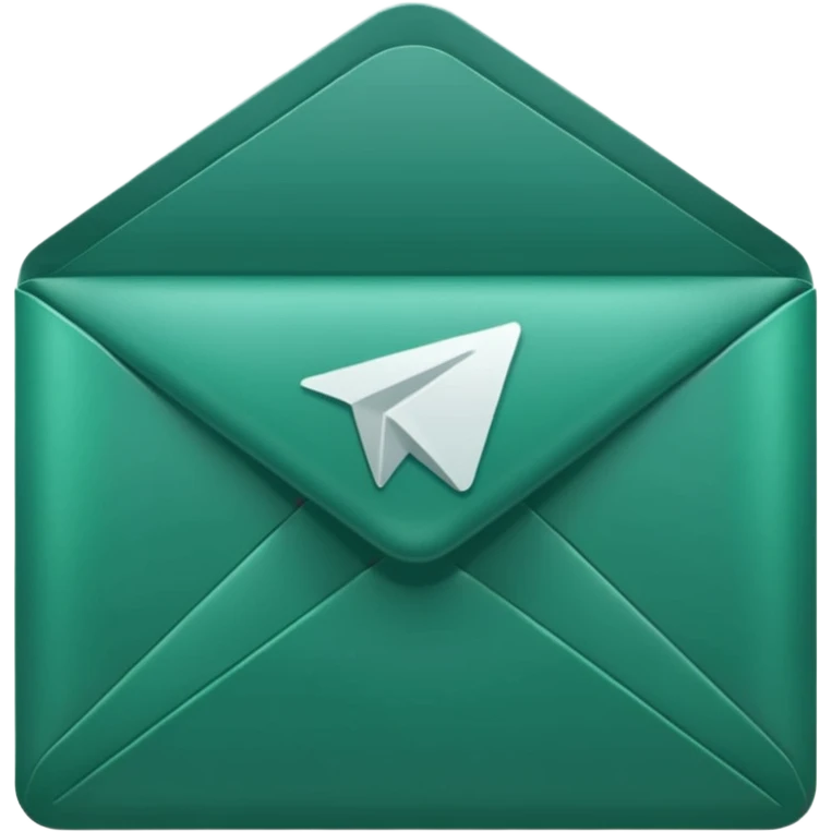 dark green telegram icon envelope without background emoji