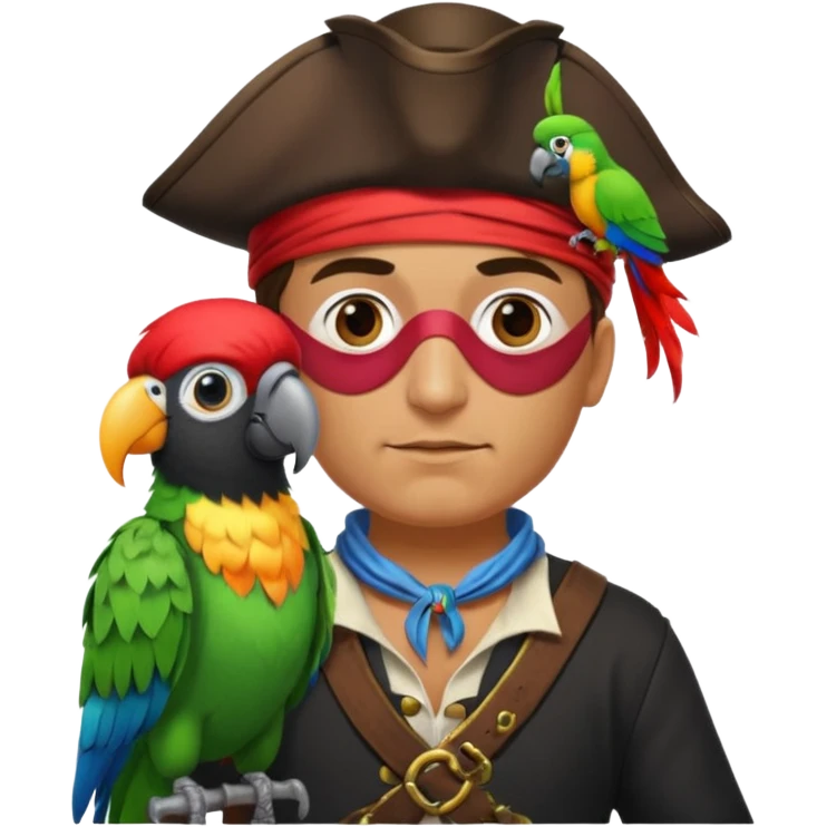 pirate and parrot emoji