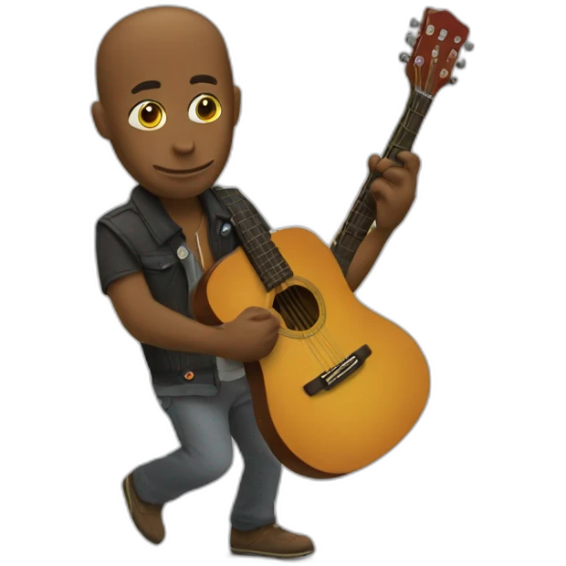 Kravvi plays guitar emoji