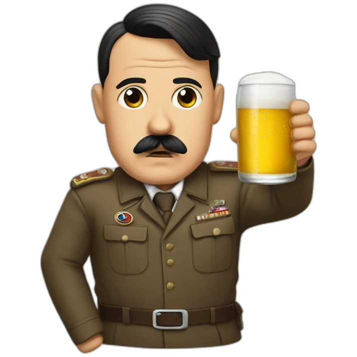 Hitler drink à beer  emoji