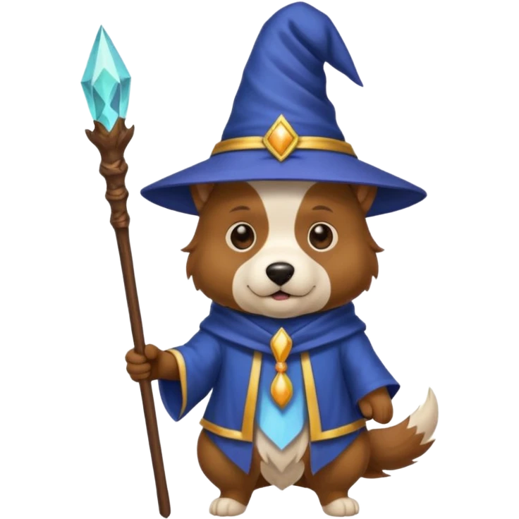 Dog wizard emoji