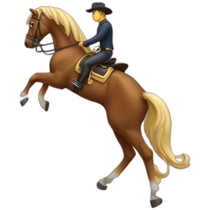 Chat sur cheval emoji