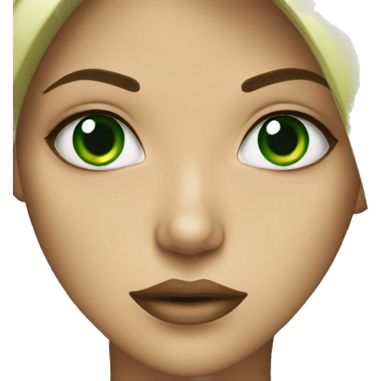 bad girl with green eyes  emoji