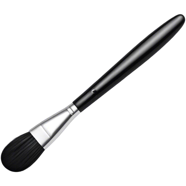 Black makeup brush emoji