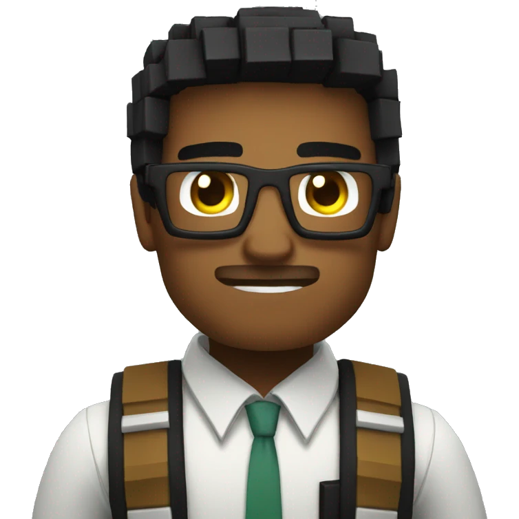 Nerd minecraft emoji