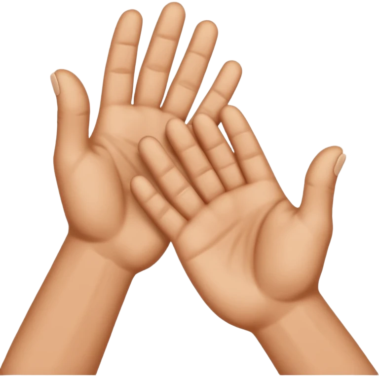 Two hands rubbing their palms together like they are Supposed to do something emoji