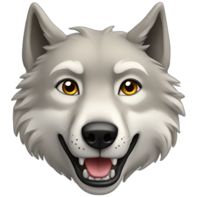 Loup salue emoji