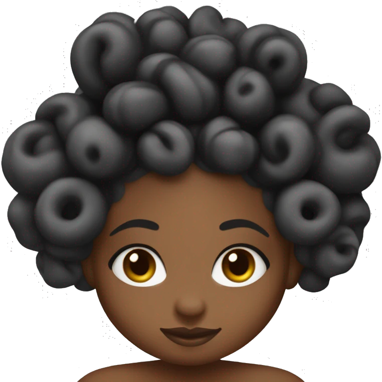 Bantu knots black woma emoji