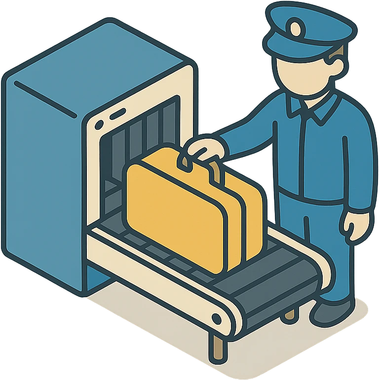 airport security checking bags emoji