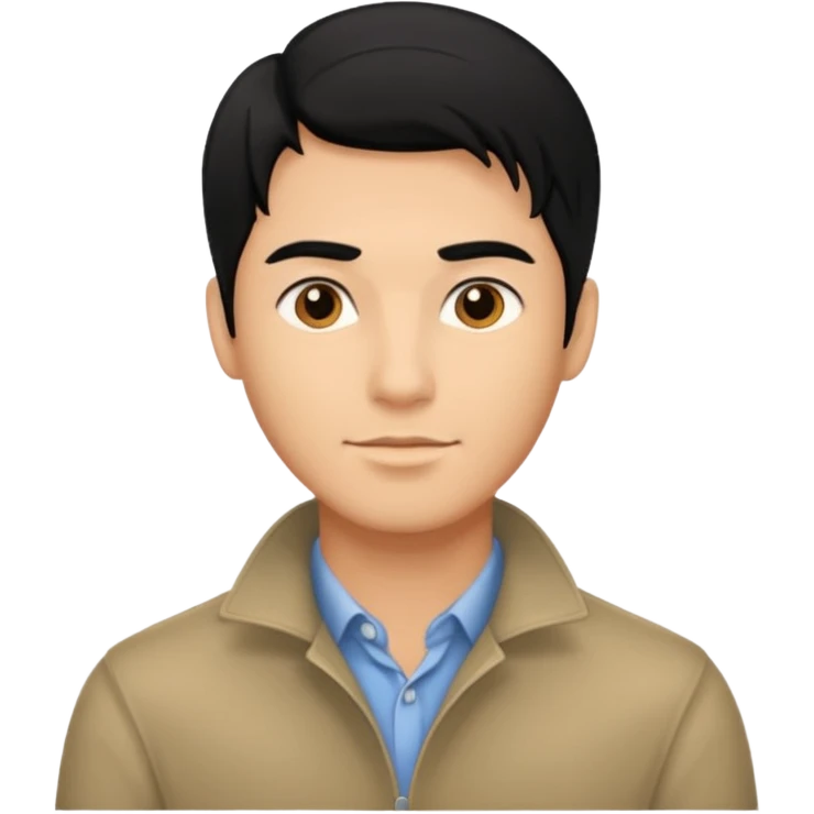 Straight hair mens image emoji