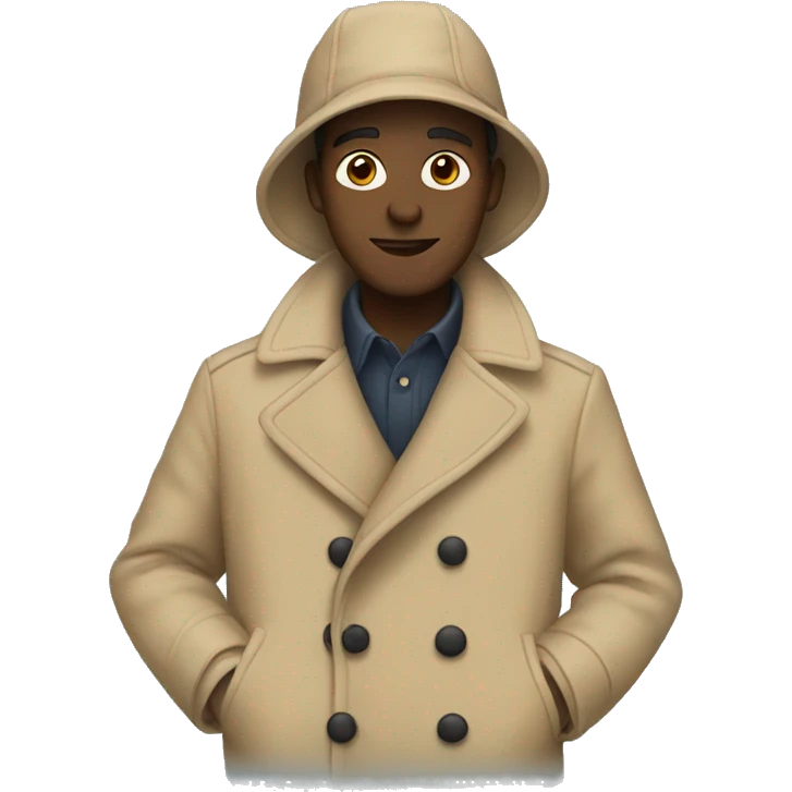 beige coat emoji