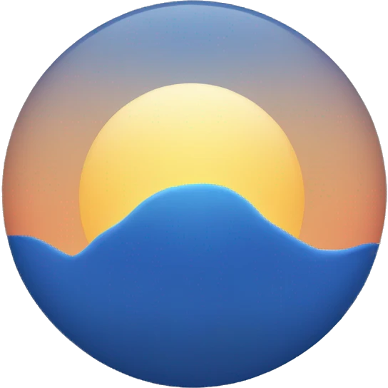 Blue sun set emoji