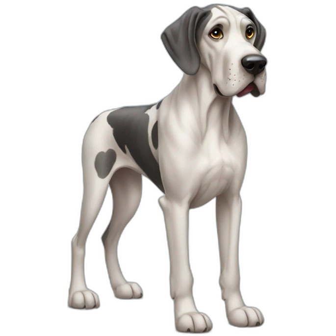 Great Dane dog, standing emoji