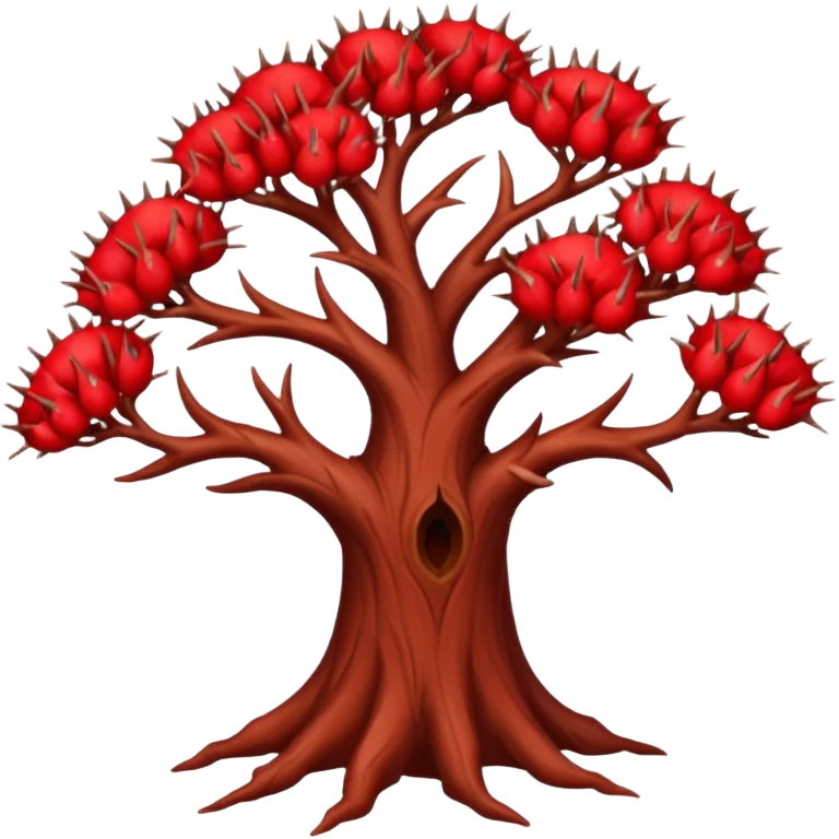 red thorn tree emoji