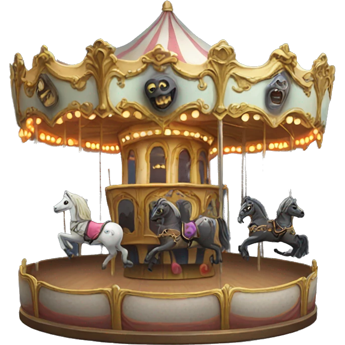 Haunted carousel eerie  emoji