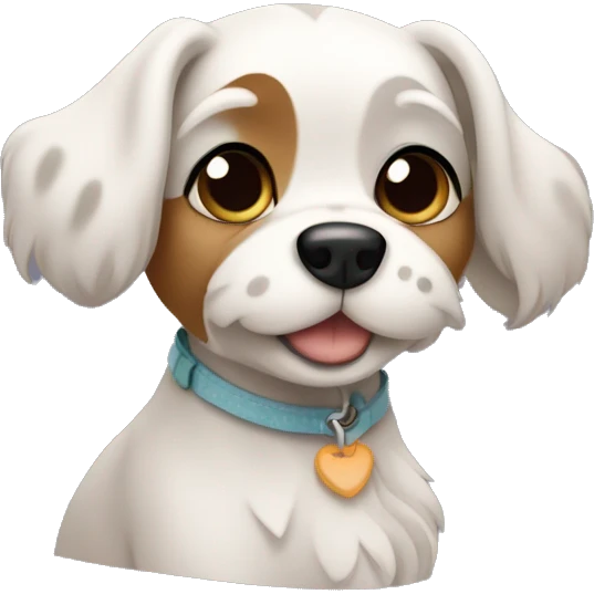 AI generated sticker of a small dog inspired by the style of “Lady and the Tramp.” White outline around it emoji