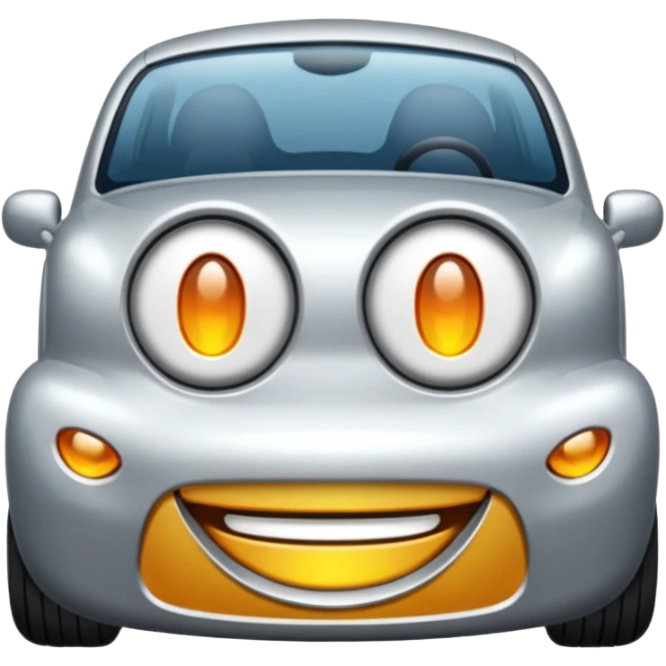 Stribrne Auto emoji