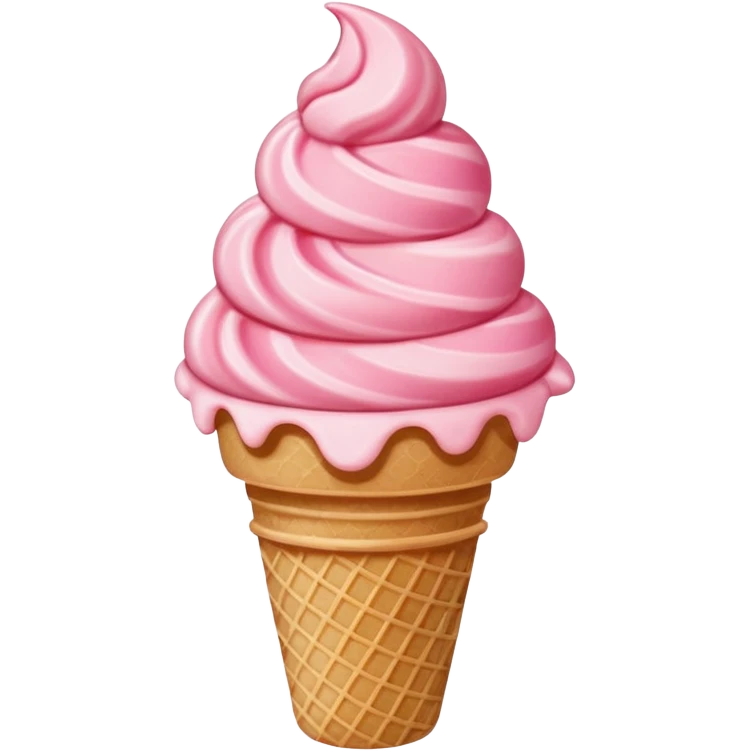 Strawberry ice-cream emoji