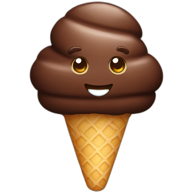 Chocolate ice cream emoji emoji