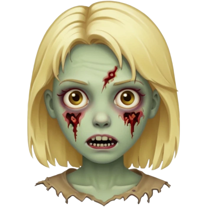 girl zombie with blonde hair emoji