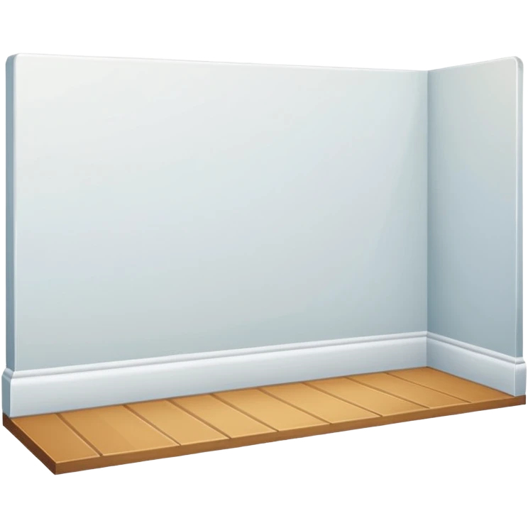 Wall and floor with baseboard emoji
