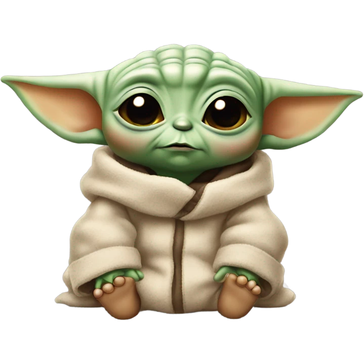 Baby yoda sending a kiss emoji