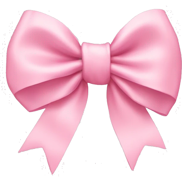 Baby pink bow emoji