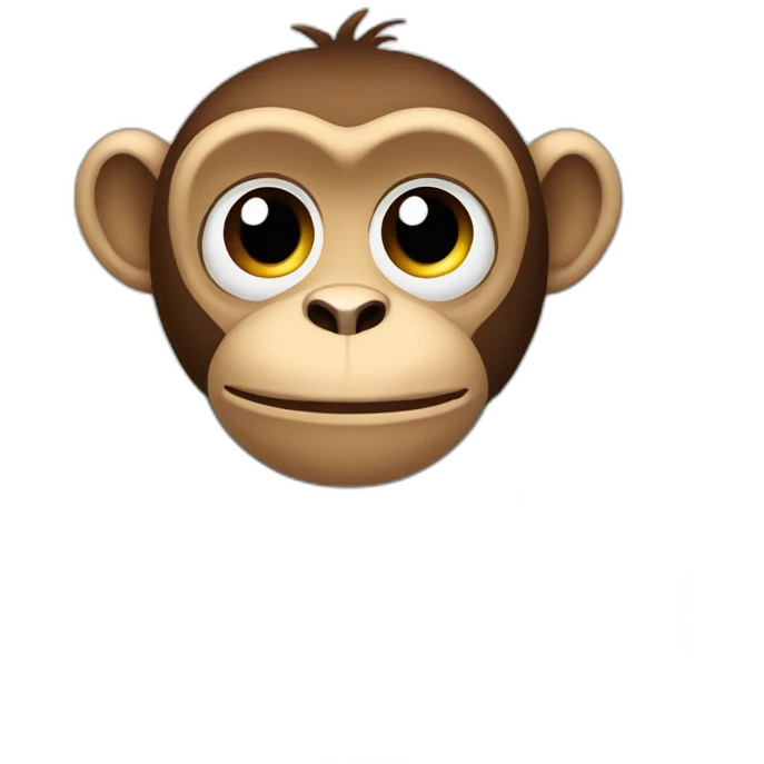 Monkey siting on a Blue plane emoji