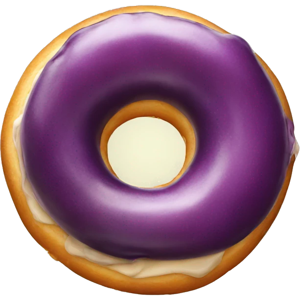 An eggplant inside a donut emoji