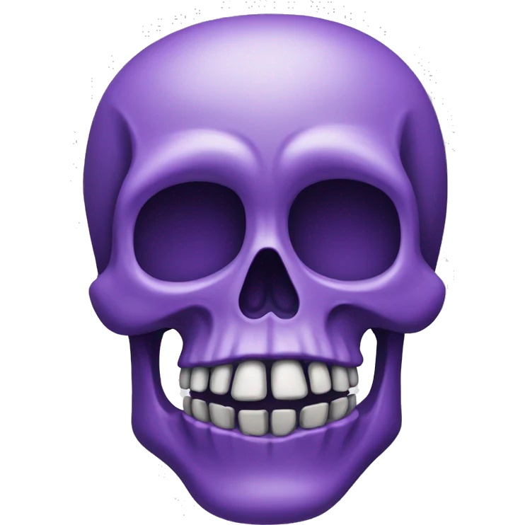 Detailed purple skull emoji