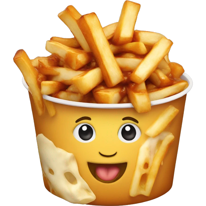 Poutine qui mange une poutine emoji