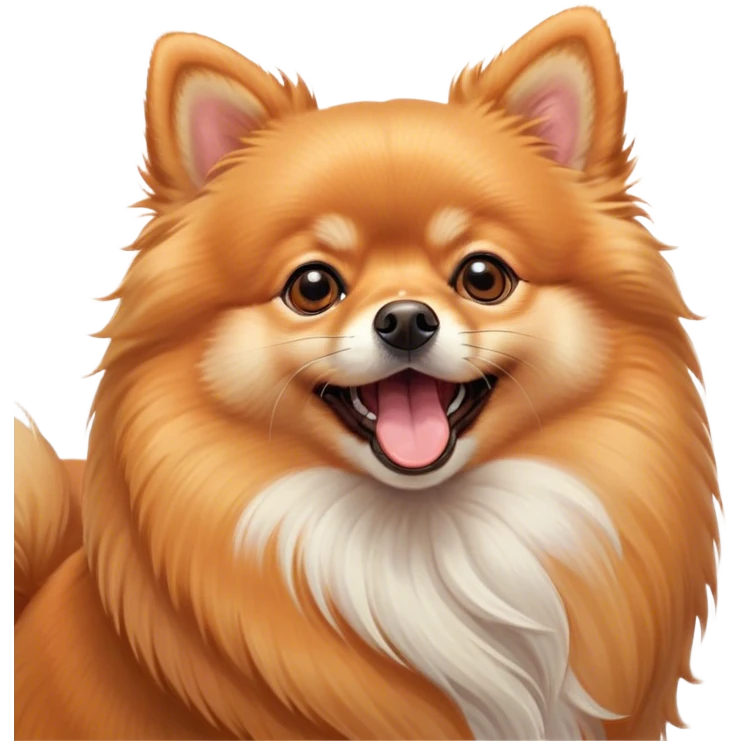 Cinematic Cute Yawning Orange Pomeranian Portrait Emoji, Head tilted slightly with a dramatic, wide-open yawn, showcasing a soft, fluffy orange Fur with a subtle shimmer, floppy ears slightly drooping, round brown eyes barely open in drowsy contentment, Simplified yet irresistibly adorable features, highly detailed, glowing with a soft, cozy glow, high shine, relaxed yet expressive, stylized with a touch of whimsy, bright and endearing, soft glowing outline, capturing the essence of a sleepy yet affectionate companion, so drowsy it feels like it could stretch right out of the screen and curl up for a nap! emoji