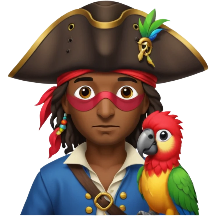 pirate and parrot emoji
