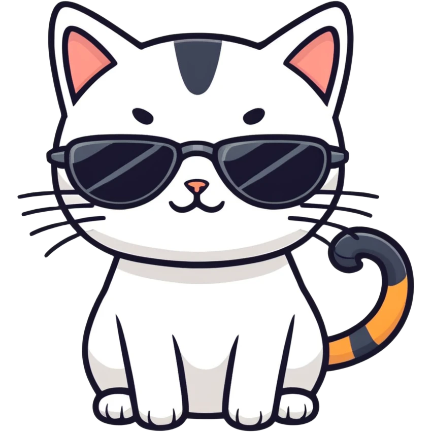 Cat with sunglasses emoji
