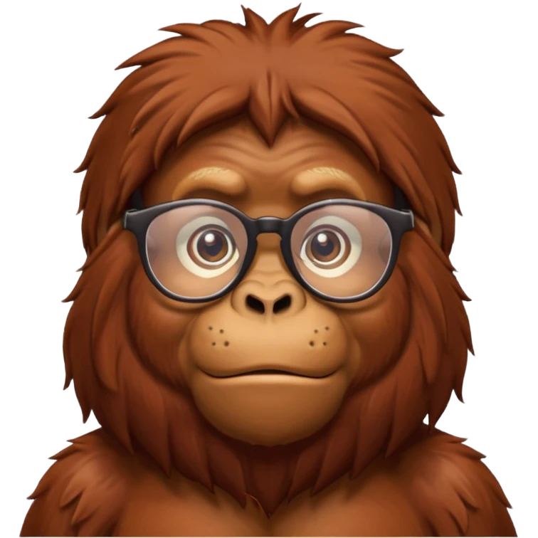 orangutan with glasses emoji