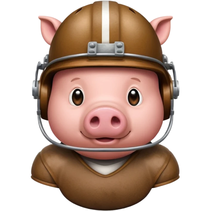 american football player pig with emoji