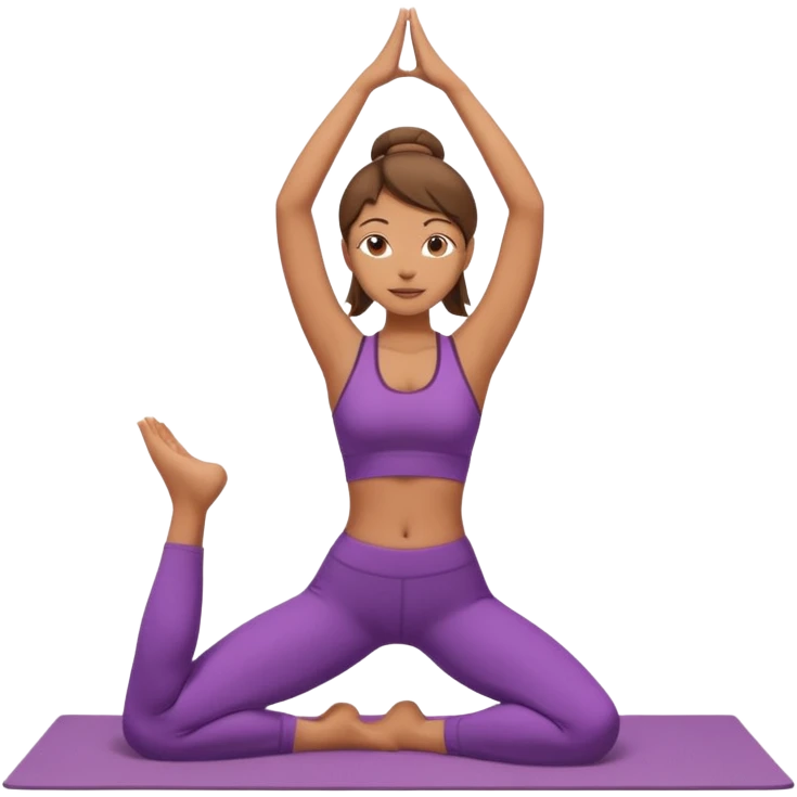 girl doing yoga full body emoji