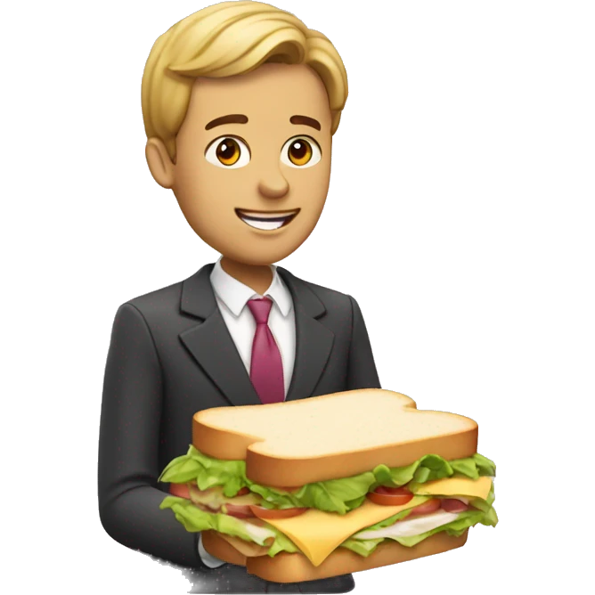 Rich person eating a sandwich  emoji