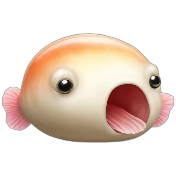 Champignon qui embrasse un blobfish emoji