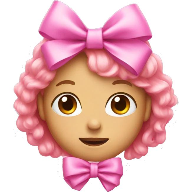 Pink bow emoji