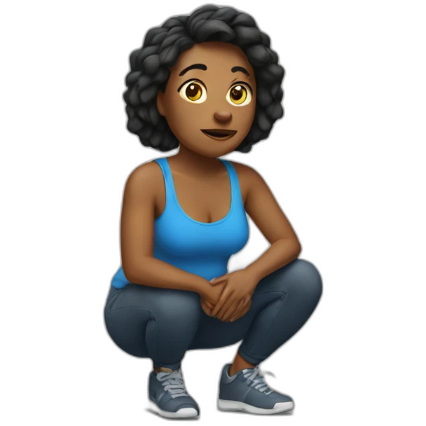 squat woman emoji