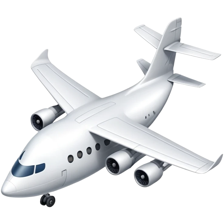 A goose-shaped airplane with wings like a goose but the body of an aircraft emoji