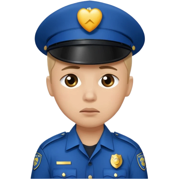 Corazón roto tipo policia emoji